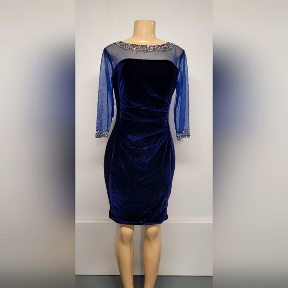 TS Couture Dresses & Skirts - TS Couture New Velvet Dress Sequins Beautiful S